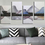 Painting by Numbers Mountain Massif Reflection 4-Panel (Quattro)