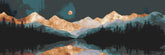 Painting by Numbers Mountain Range Reflection