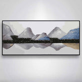 Painting by numbers mountain range reflection