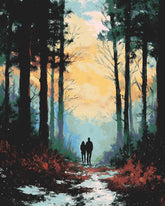 Painting by Numbers Winter Avenue Couple