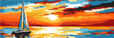 Painting by Numbers Sailboat in The Sunset