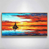 Painting by Numbers Sailboat in The Sunset