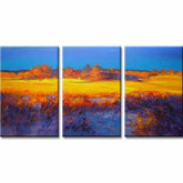 Painting by numbers orange world - 3 parts (triptych)
