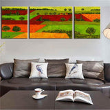 Painting by Numbers Colorful Fields- 3-Panel (Triptych)