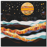 Painting by Numbers Stars Glitter Moon Sun