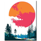 Paint by Numbers Red Sun