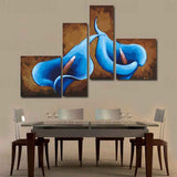 Paint by Numbers Flowers Blue Quattro