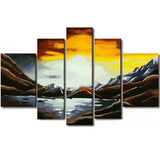 Painting by Numbers Mountain Lake 5-Panel