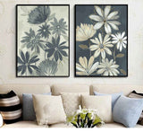 Painting by Numbers Flowers White