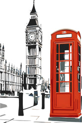 Painting by Numbers London Telephone Box Big Ben
