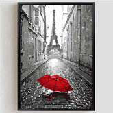 Painting by Numbers Paris Red Umbrella