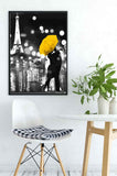 Painting by Numbers Paris Couple Yellow Umbrella