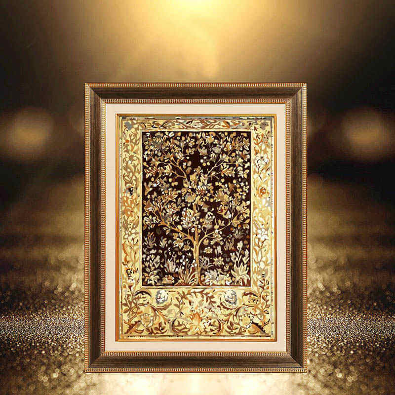 Painting by numbers tree and vines