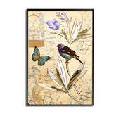 Painting by numbers bird butterfly