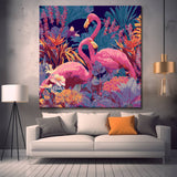 Painting by Numbers Animals Flamingos Colorful