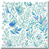 Painting by Numbers Plants Blue White