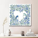 Painting by Numbers Plants Birds Blue