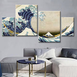 Painting by Numbers The Great Wave of Kanagawa 4-Panel (Quattro)