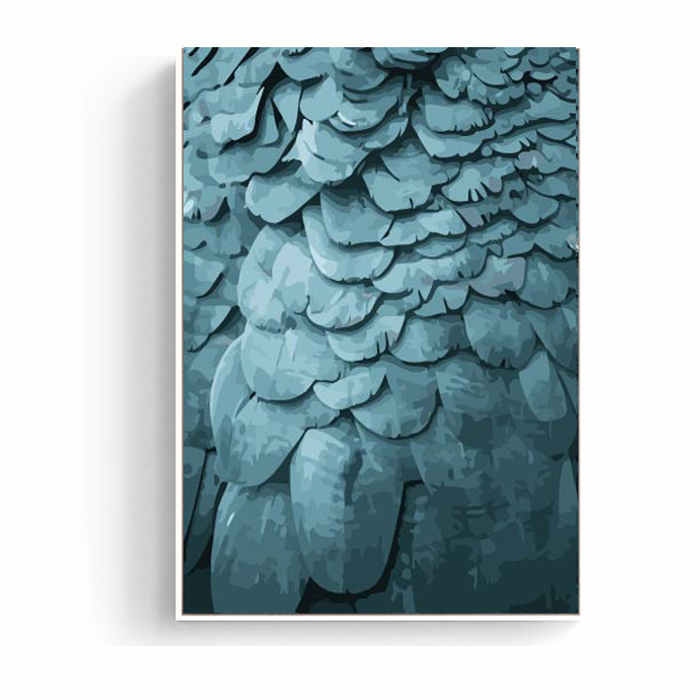 Paint by numbers feathers