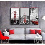 Painting by Numbers Radio Tower Red White Pier Paris San Francisco Bridge