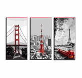 Painting by Numbers Radio Tower Red White Pier Paris San Francisco Bridge