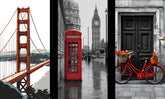 Paint by Numbers San Francisco Bridge Telephone Booth London Bicycle Red