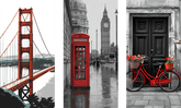 Paint by Numbers San Francisco Bridge Telephone Booth London Bicycle Red