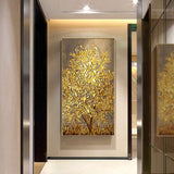 Paint by Numbers Tree Golden Yellow