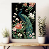 Malen nach Zahlen Tiere Pfau Blumen
