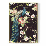 Painting by numbers animals peacock flowers