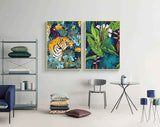 Painting by Numbers Animals Tiger Toucan Jungle