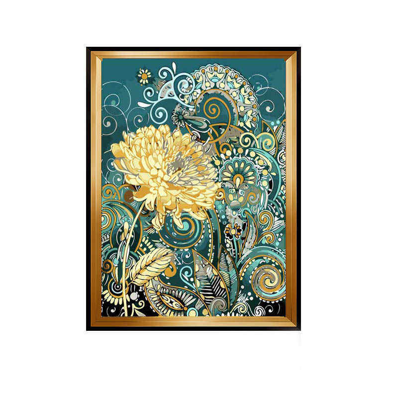 Paint by numbers flowers