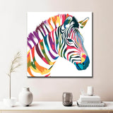 Painting by Numbers Zebra Colorful