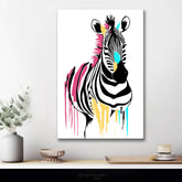 Painting by Numbers Animals Zebra Blobs White