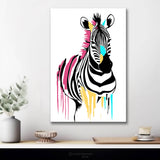 Painting by Numbers Animals Zebra Blobs White