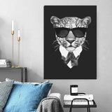 Painting by Numbers Cool Leopard Black and White
