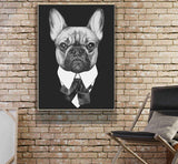 Painting by Numbers Dog Business Black and White