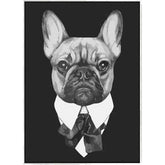 Painting by Numbers Dog Business Black and White