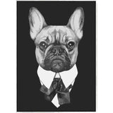 Painting by Numbers Dog Business Black and White