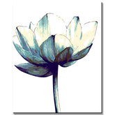 Painting by Numbers Flower Black and White