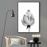 Painting by Numbers Flower Black and White