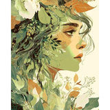 Painting by Numbers Woman in Leaf Dress