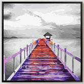 Painting by Numbers Bridge Black White Colorful