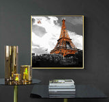 Painting by Numbers Eiffel Tower Paris Black and White