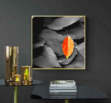 Painting by Numbers Leaves Black and White