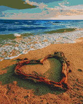 Painting by Numbers Heart on The Beach