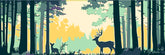 Painting by Numbers Wild in The forest- 3-Panel (Triptych)