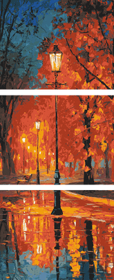 Painting by Numbers Autumn Evening- 3-Panel (Triptych)