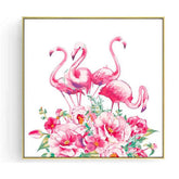 Painting by Numbers Flamingo Flowers