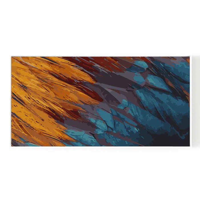 Paint by numbers feathers